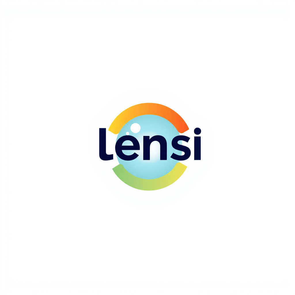 Wordmark Logo idea: wordmark logo of Can you generate logo for brand name lensi, which does the Affiliated marketing business. Here are fresh logo concepts for Lensi, emp