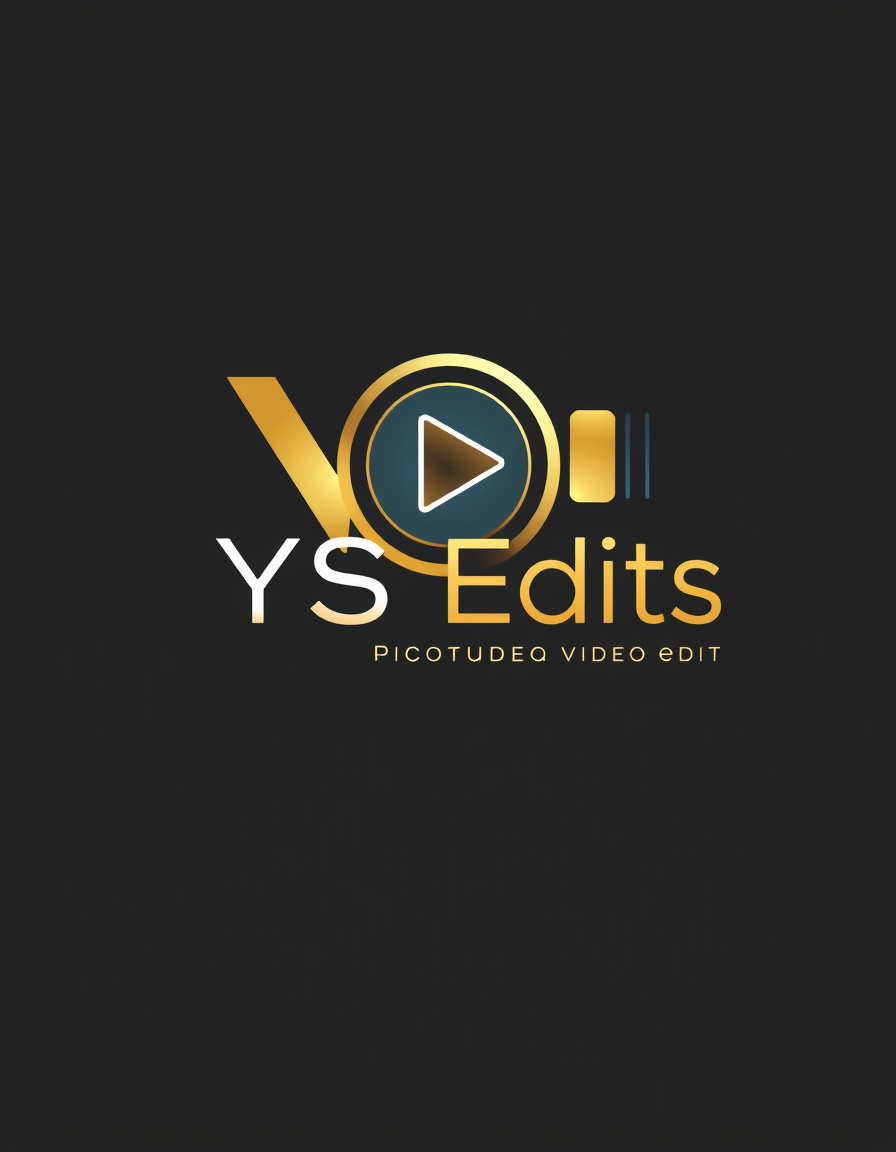 Main logo studio: Create a professional logo for "YS Edits Professional Video Editing", a premium video editing company. Design a modern cinematic logo with the letters