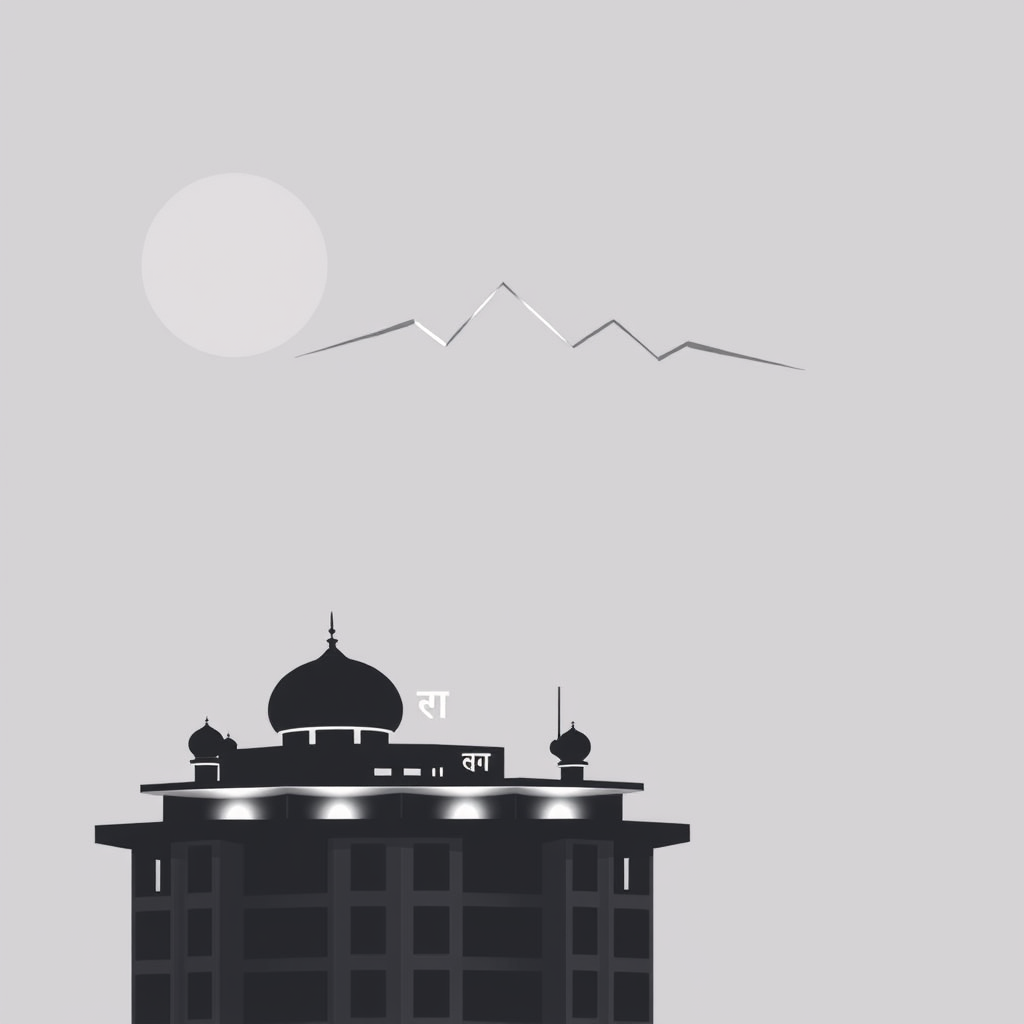 Main logo studio: Create a bold, minimal, iconic rooftop identity for Maharashtra Government, inspired by Maharashtra’s forts, Sahyadri mountains, heritage, culture and