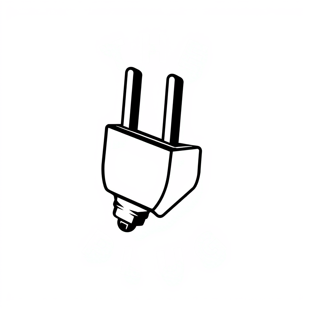 Main logo studio: Create a bold streetwear logo for “THE PLUG”. Do not use an electrical plug. Create a unique symbol representing connection, luck, opportunity and bei