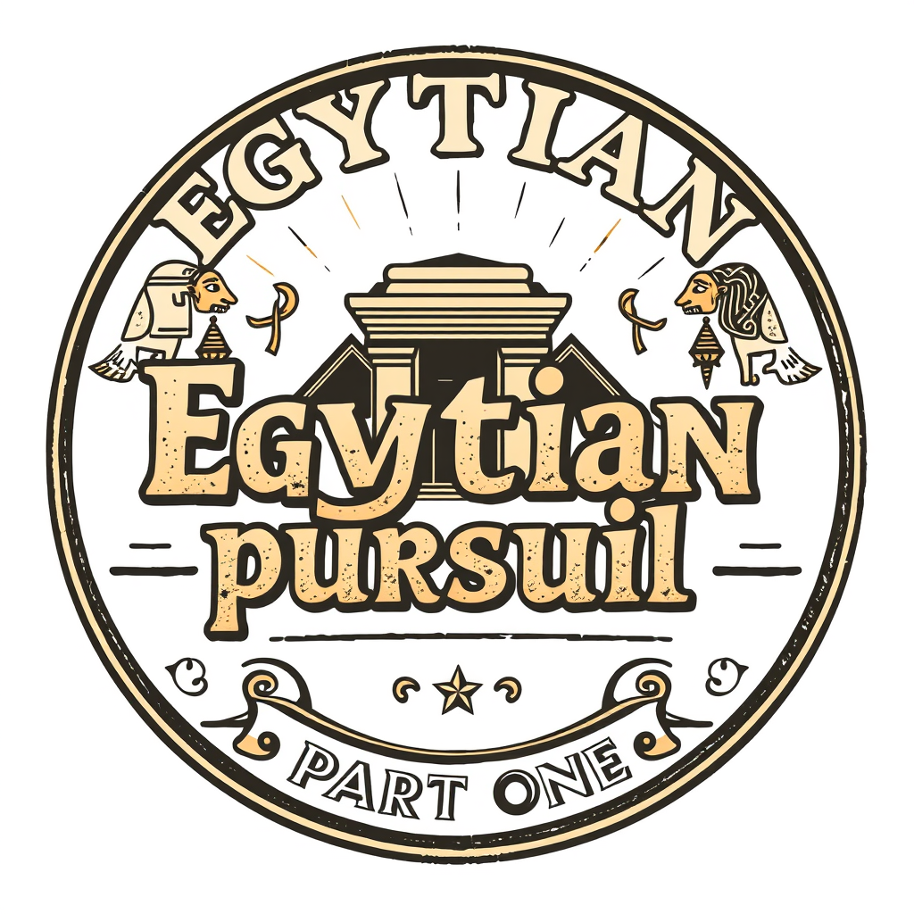 Vintage Logo idea: vintage retro logo for "Egyptian pursuit" a lot of egyptian symbols from pharaonic time and nothing else. For exemple hieroglyph, temple.Etc. And afte
