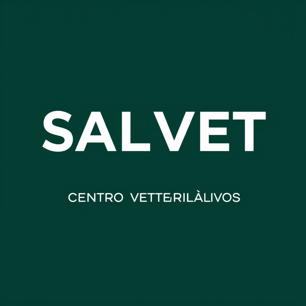 Main logo studio: Create a professional logo for “SALVET – Centro Veterinário de Porto Salvo”. Focus on SALVET as a distinctive typographic logo, creatively integrating
