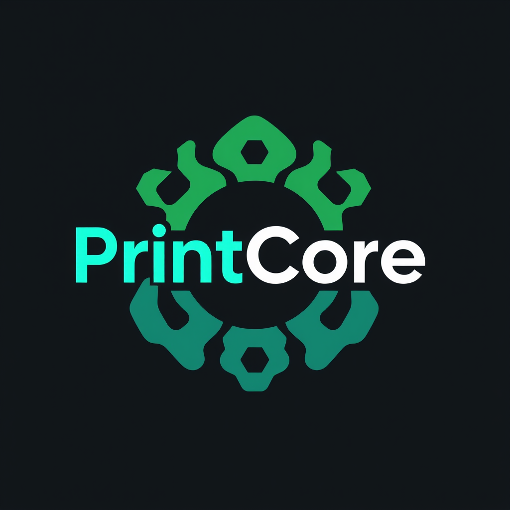 Main logo studio: logo for "PrintCore" Its a 3d-printing company