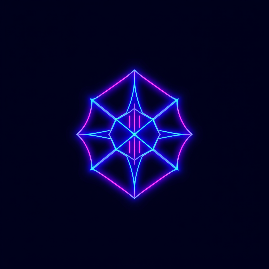 Main logo studio: abstract geometric icon logo for an AI tech startup named Nova, blue and violetI would like you to create a neon logo for a music TikTok channel; the 