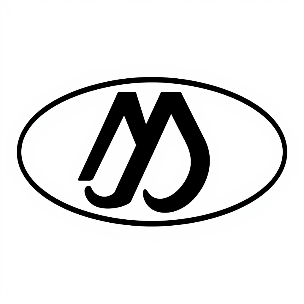 Main logo studio: MaradBarberMB oval black logo