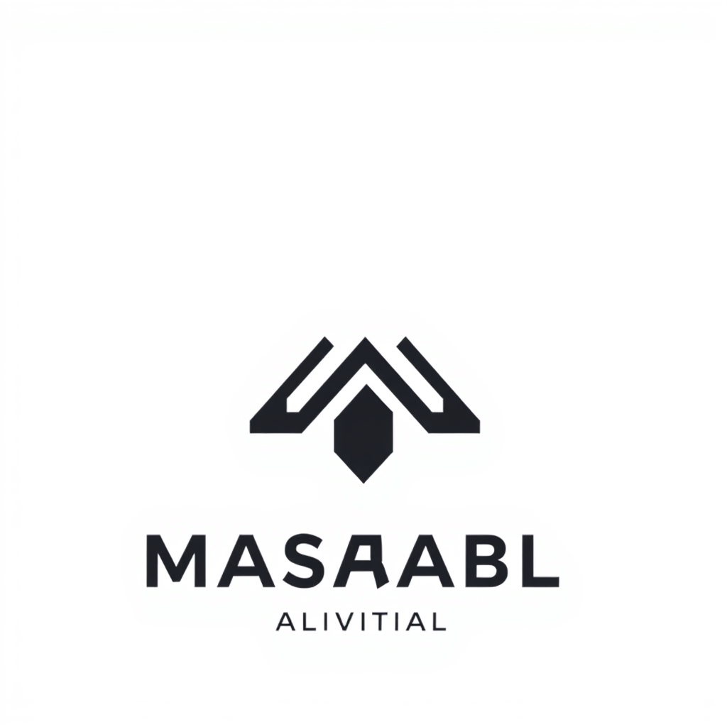 Abstract Logo idea: abstract logo mark for Masaba paul Zone Actually. Professional , geometric abstract shape, modern minimalist mark, clean lines, flat vector logo, cent