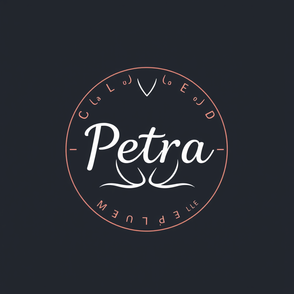 Main logo studio: Tu peux me réaliser un logo pour Petra qui est mon studio de coaching privé