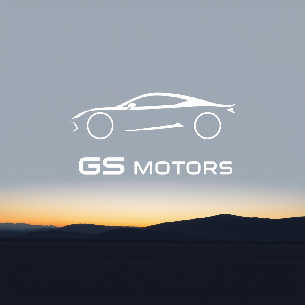 Main logo studio: professional versions of logo and company name for car company named "GS Motors" minimalistic