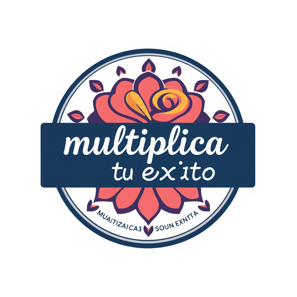 Main logo studio: puedes hacerme un logo de microempresa que sea circular y rosado con muchos colores y que se trate sobre tablas de multiplicar y que el nombre sea "mu