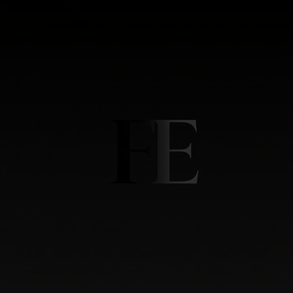 Main logo studio: elegant monogram logo combining letters F and E, Black, luxury brand, clean