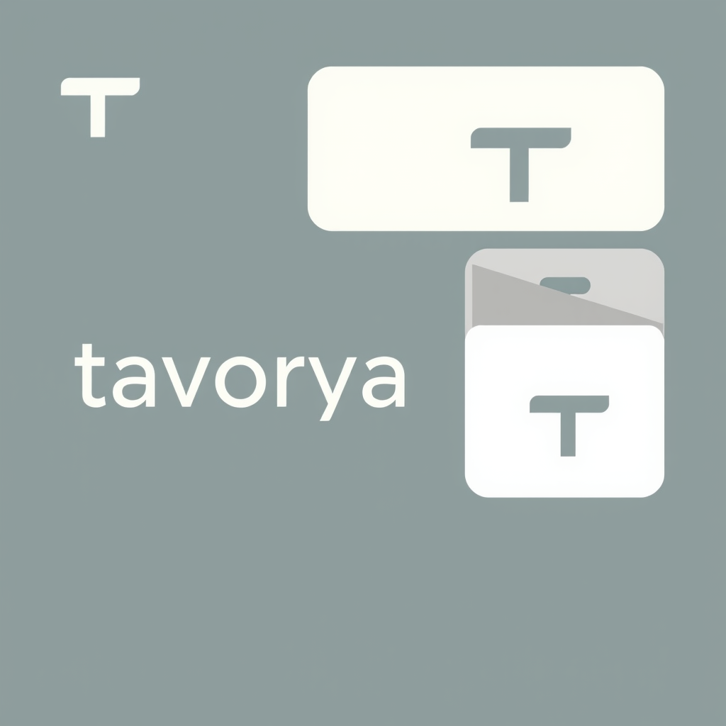 Main logo studio: nom tavorya je veux un logo avec un T couleur assez sobre et design simple