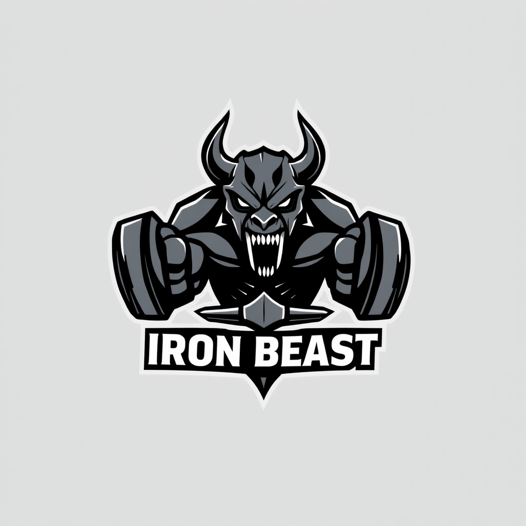 Main logo studio: my brand name is iron beast and this is a iron beast gym so i need a best and unique logo