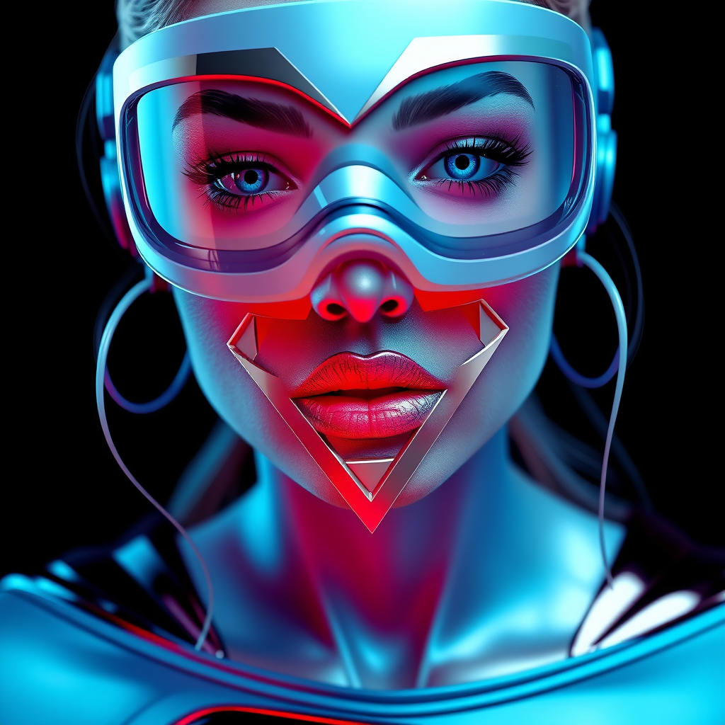 Main logo studio: VR, cosmetics, 3D, like supergirl logo