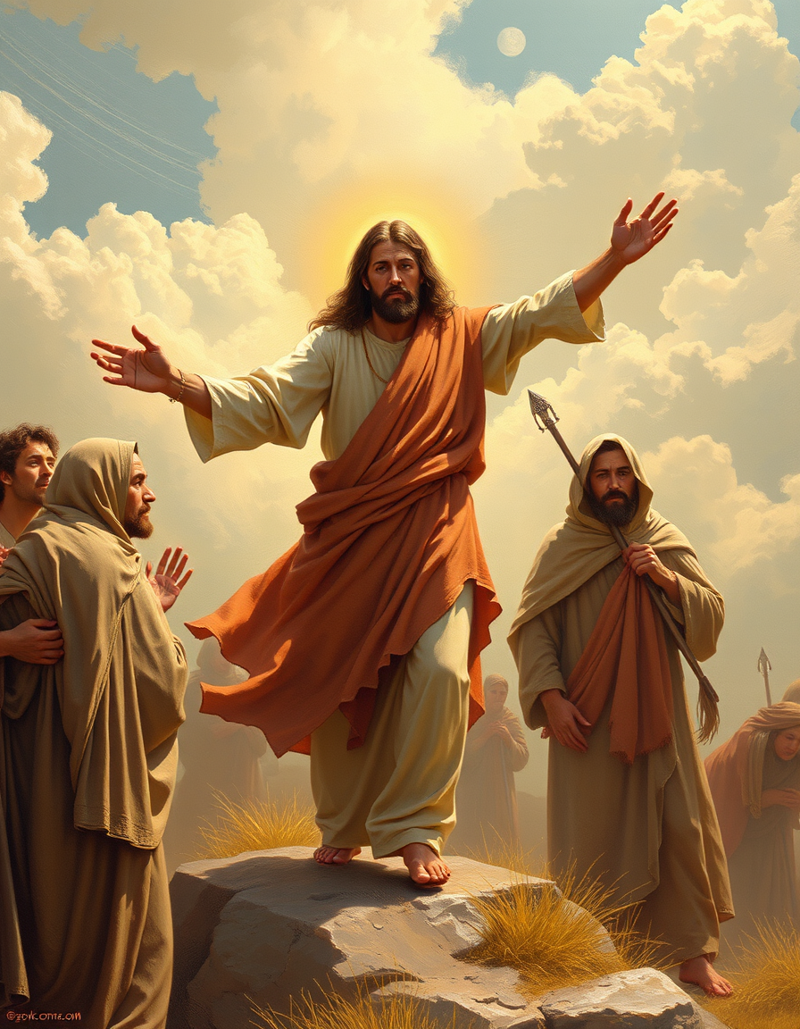 Main painting studio: jesus amogn his followers