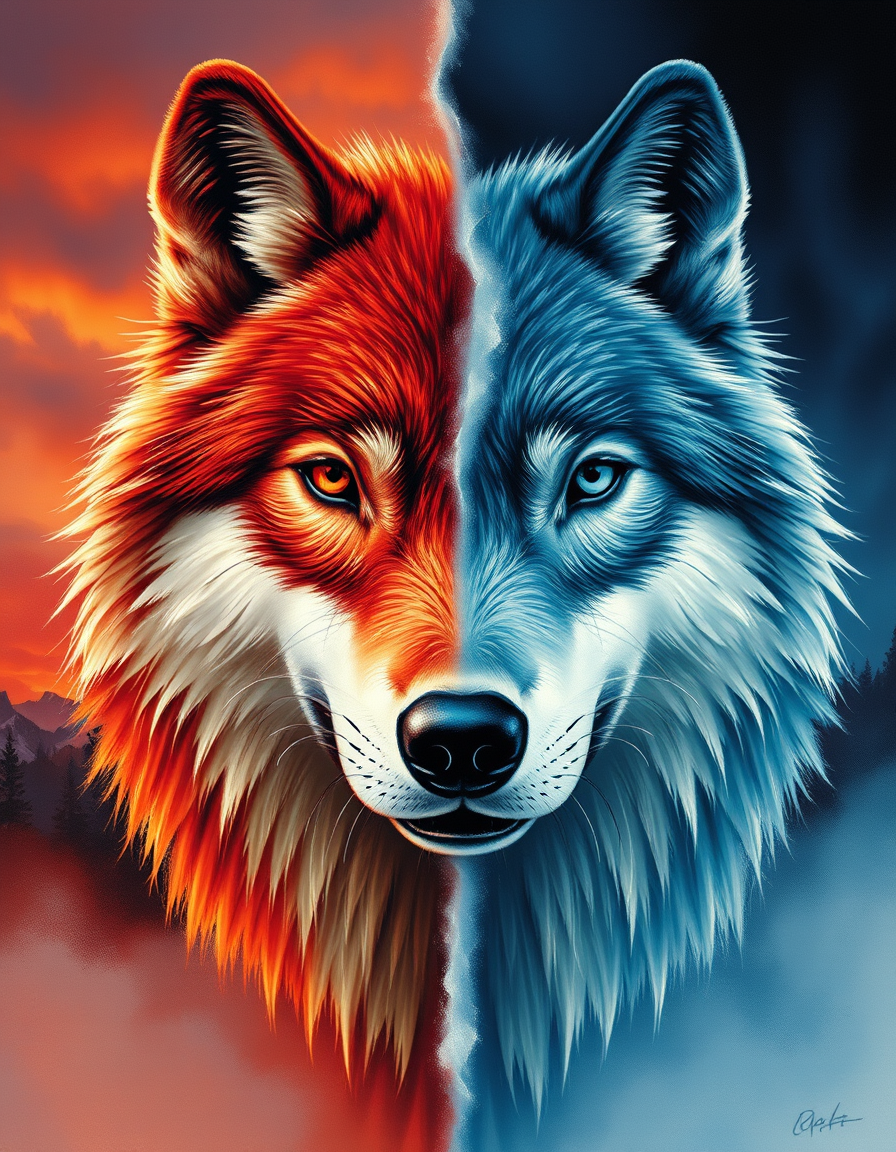 Book Covers idea: cover-ready concept art organized around genre, focal point, and title-safe space, deliberate composition, Make a book cover for a wolf book nonfictio