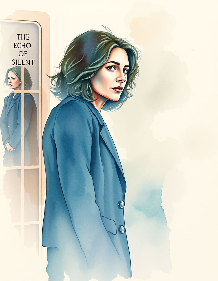 Watercolor idea: watercolor painting, soft transparent washes, wet-on-wet bleeds, paper texture visible, The Echo of Silence After fifty years of psychological impriso