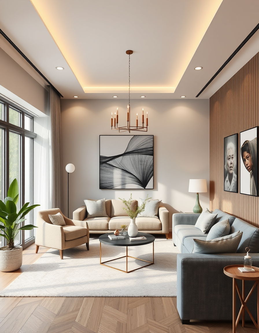 Interior Design idea: AI interior design, cohesive furniture layout decor and lighting, photorealistic interior render, صمم غرفة نوم بسرير من ايكيا اسود واثاث غرفة من ايكيا