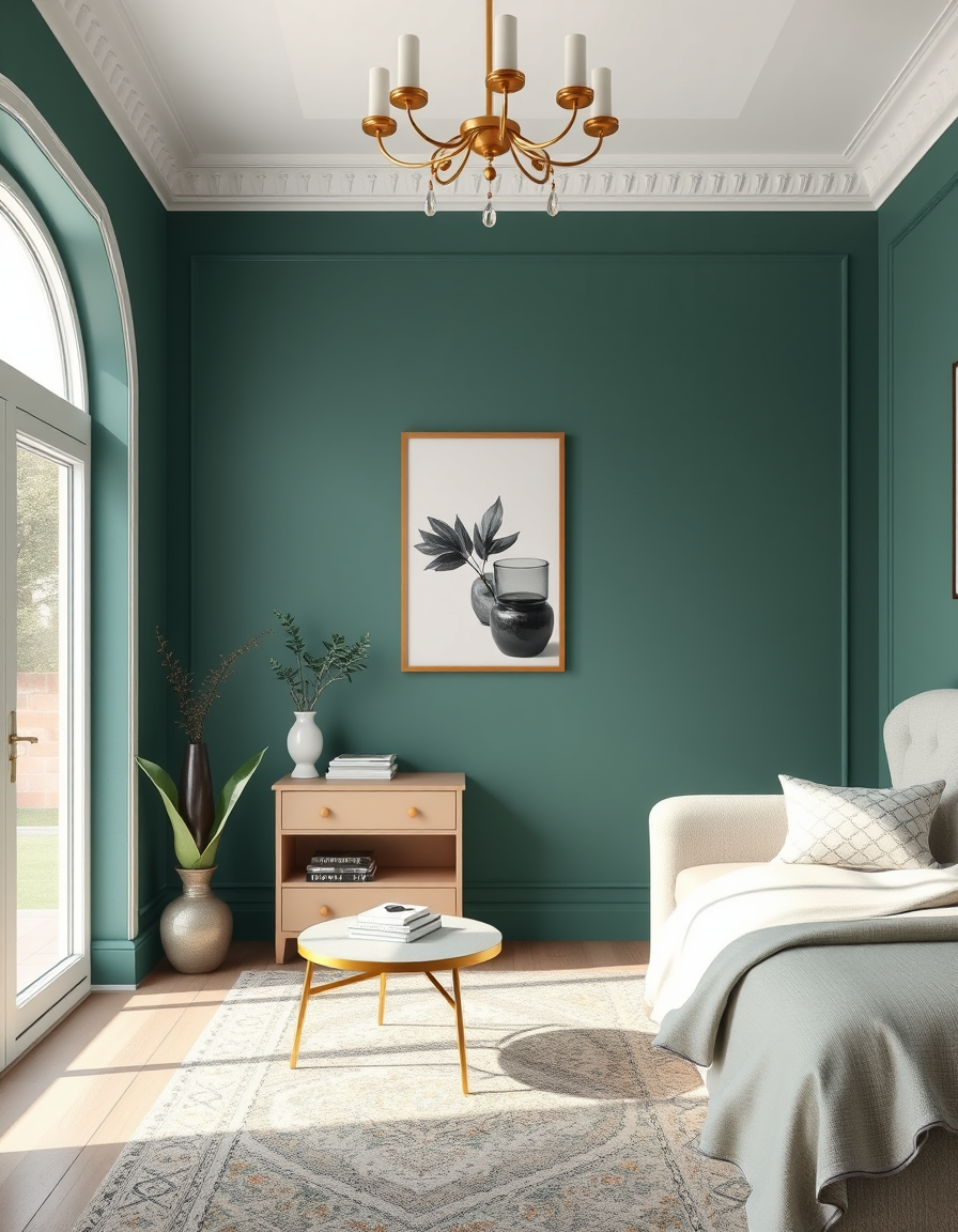 Paint Color idea created from the prompt: room repainted in a new wall color from the photo, accurate paint finish, photorealistic interior render, outside home colour with royal loo