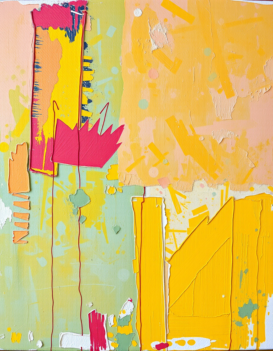 Photo To Oil Paintings idea: a photo repainted with layered color, directional strokes, and canvas texture, deliberate composition, abstract artwork with thick paint finish , poli