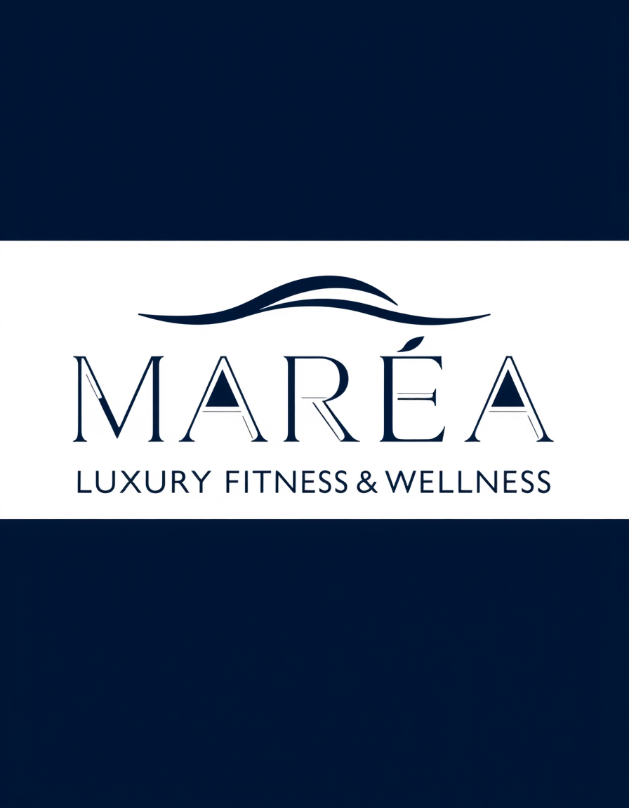 Main painting studio: Crée un logo professionnel et haut de gamme pour une marque de salle de sport et de bien-être appelée exactement « MARÉA », située à Cannes, sur la Cô