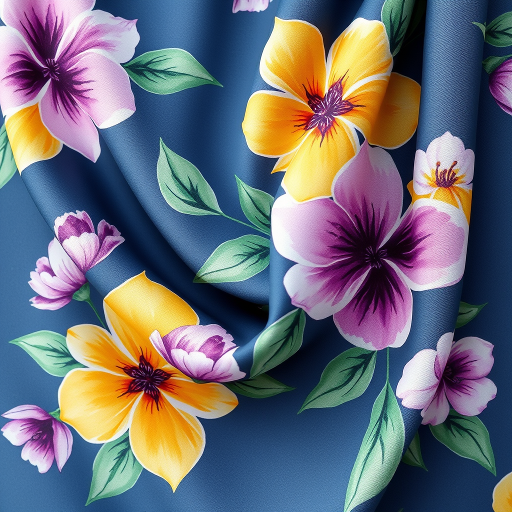 Watercolor idea: watercolor painting, soft transparent washes, wet-on-wet bleeds, paper texture visible, "Close-up of a luxurious silk scarf draped elegantly. The desi