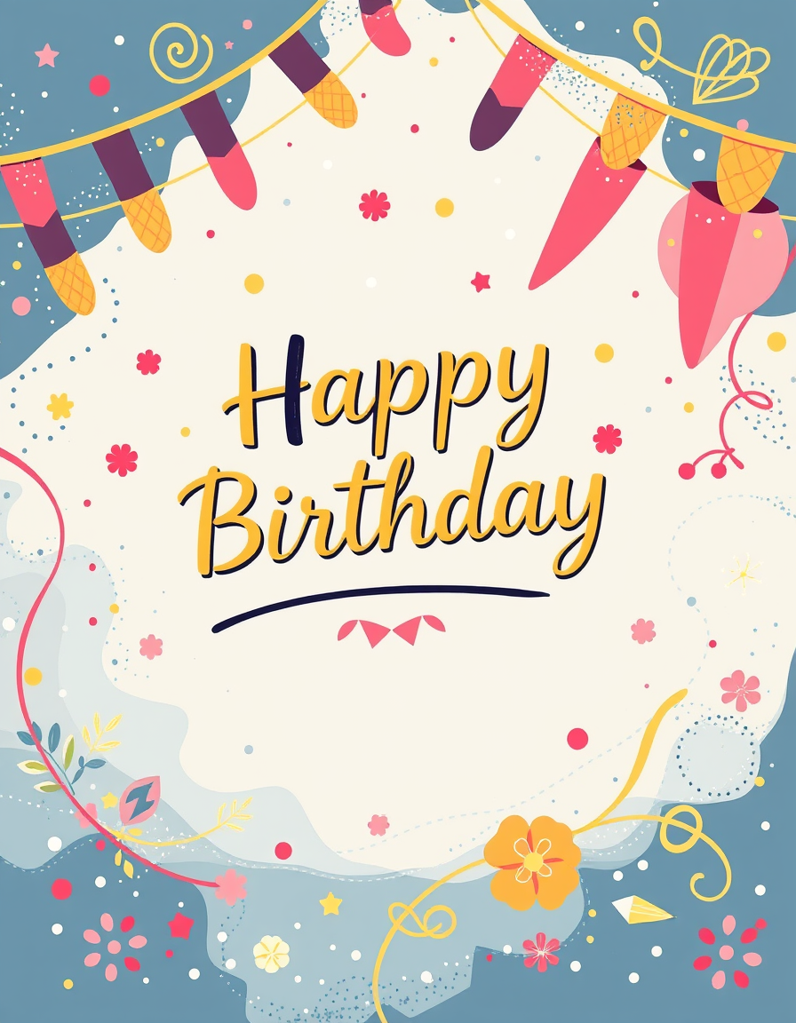 Birthday Cards idea: birthday card design, cheerful festive artwork, space for greeting, kkkkkkkkkkkkkkkkkkkkk , printable birthday card