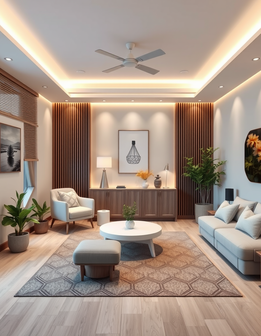 Room Design idea: AI room design, full room layout furniture and lighting, photorealistic interior render, Design a therapy room for psychotherapist and medical herbali