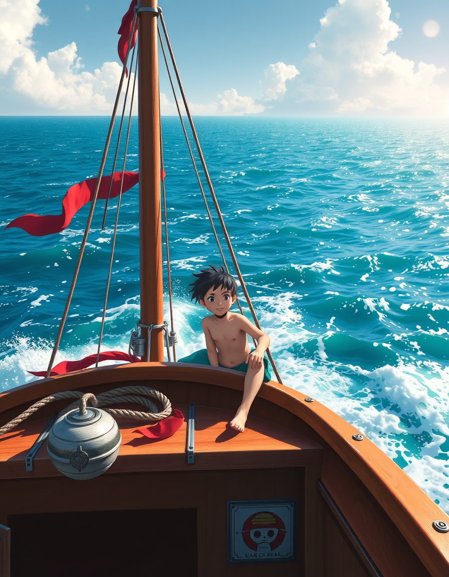 Main painting studio: luffy sailing