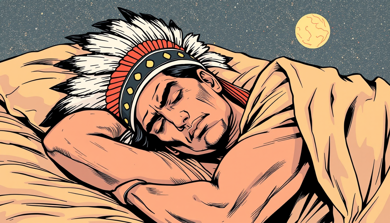 Main painting studio: Draw an image in dc comic art style in which a indian man is sleeping