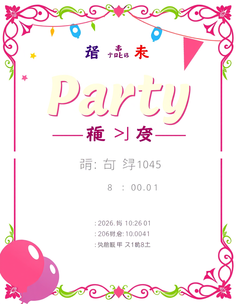 Invitation idea: party invitation design, festive layout, decorative border, space for event details, Φτιάξε μου προσκλητήριο γενεθλίων με το θέμα των κρυστάλλινων πλα