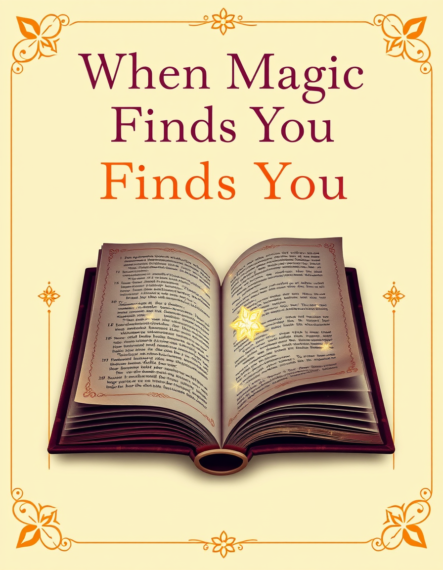 Book Covers idea: book cover composition, vertical 2:3 format, title-ready negative space at top, evocative subject, cozy fantasy novel about a young woman who finds a 