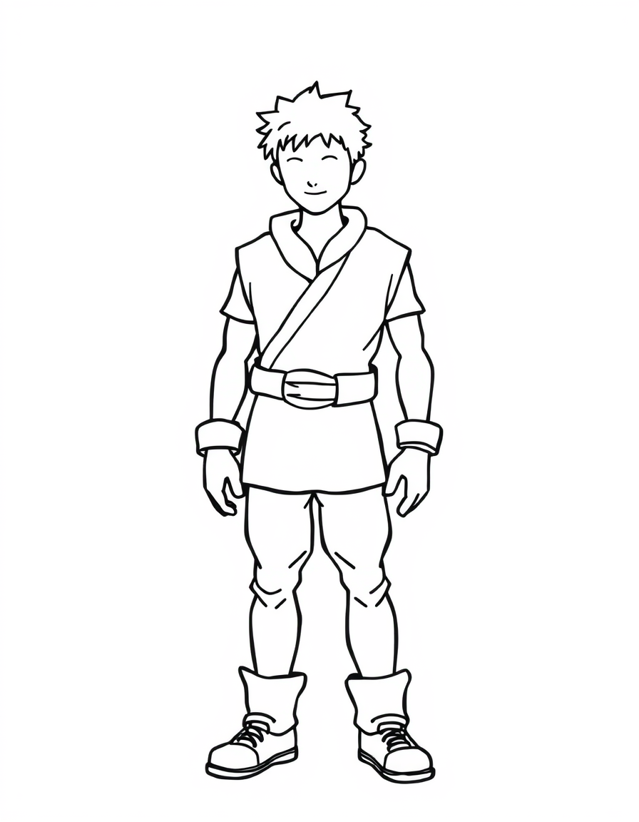 Photo To Outline idea: photo to outline drawing, clean contour lines, minimal shading, preserve subject silhouette, one piece charecters , simple black line art, white backg