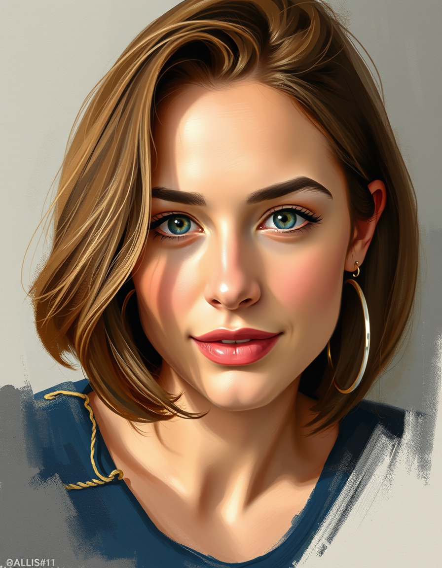 Portrait Into Paintings idea: painted portrait from photo, preserve face identity, flattering painterly lighting, pop , fine art portrait, soft brushwork, natural skin tones, hand-