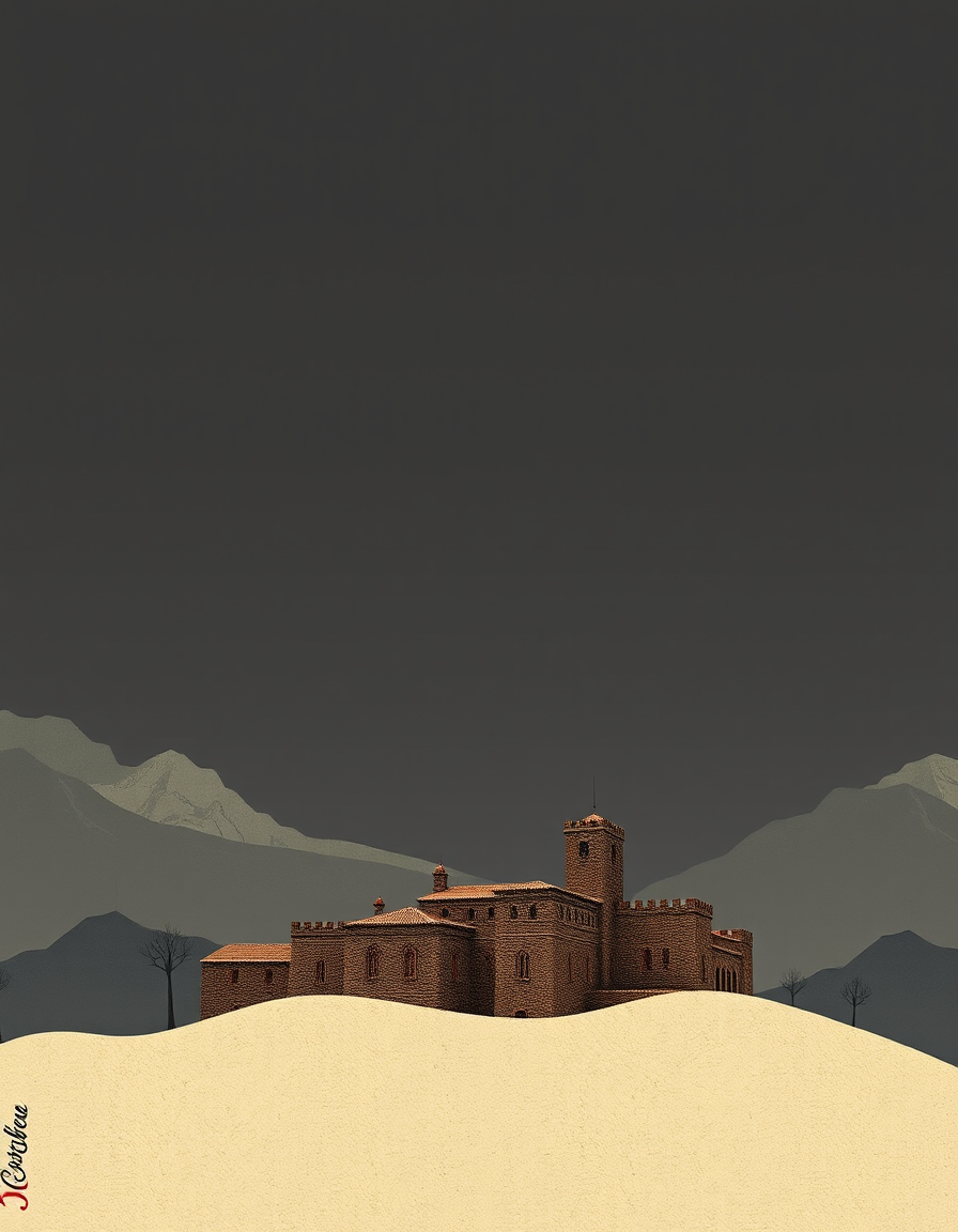 Book Covers idea: book cover composition, vertical 2:3 format, title-ready negative space at top, evocative subject, moderno, pergamena, Font: Montserrat rosso, grafica