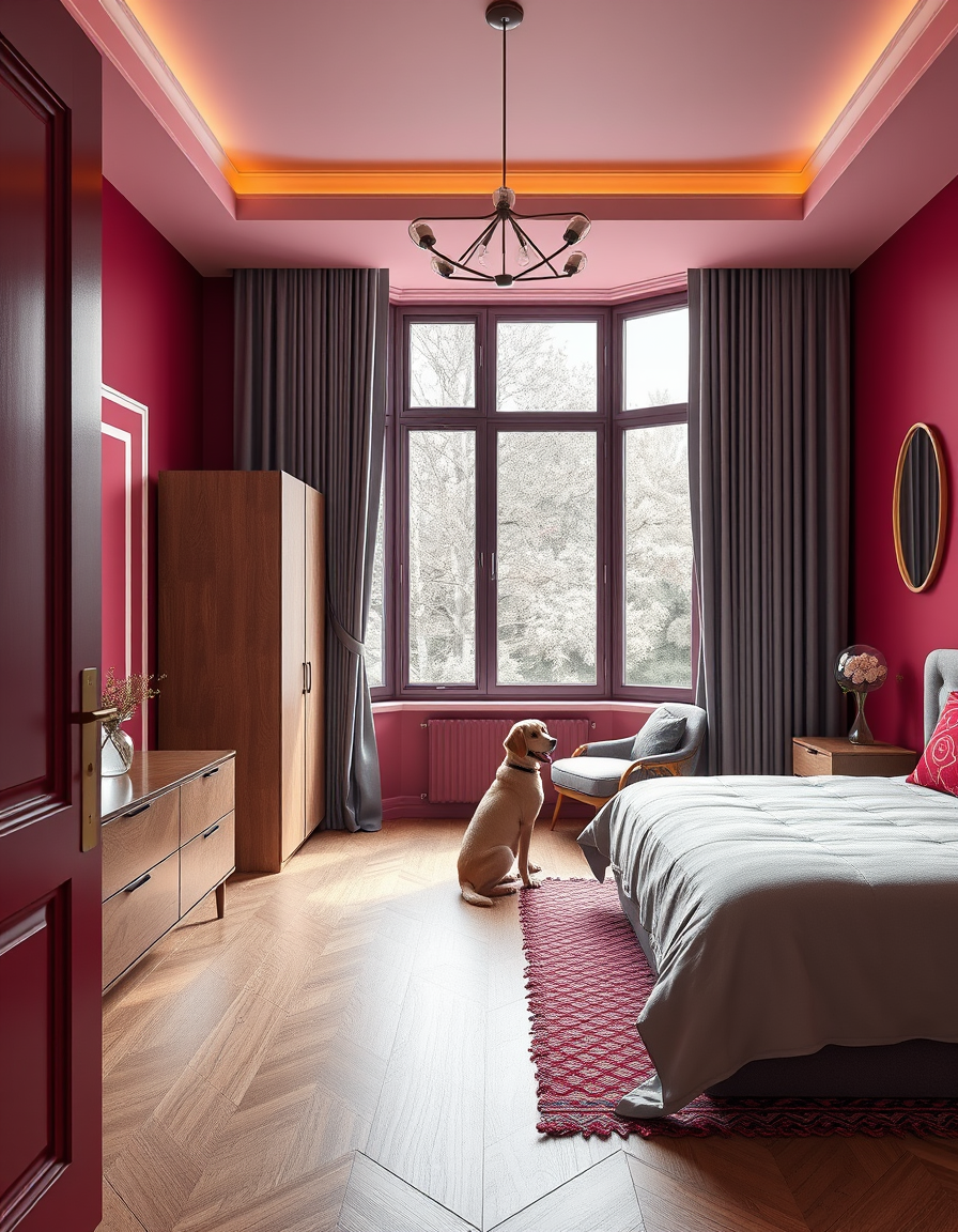 Interior Design idea: AI interior design, cohesive furniture layout decor and lighting, photorealistic interior render, Photorealistic 4x4m BEDROOM, not living room. One en