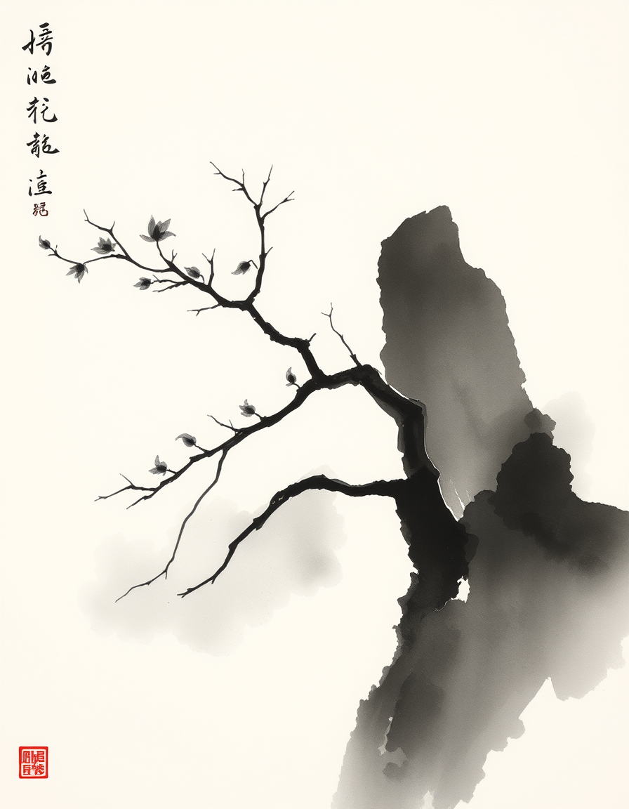 Ink Paintings idea: ink painting, sumi-e, Chinese brush painting, minimalist brushwork, japanese abstract art , traditional East Asian ink wash painting