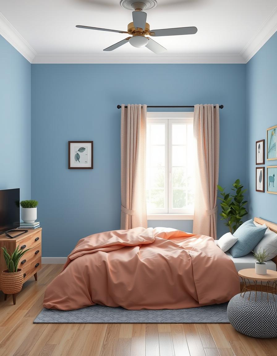 Paint Color idea: room repainted in a new wall color from the photo, accurate paint finish, photorealistic interior render, My leaving room , paint color visualization