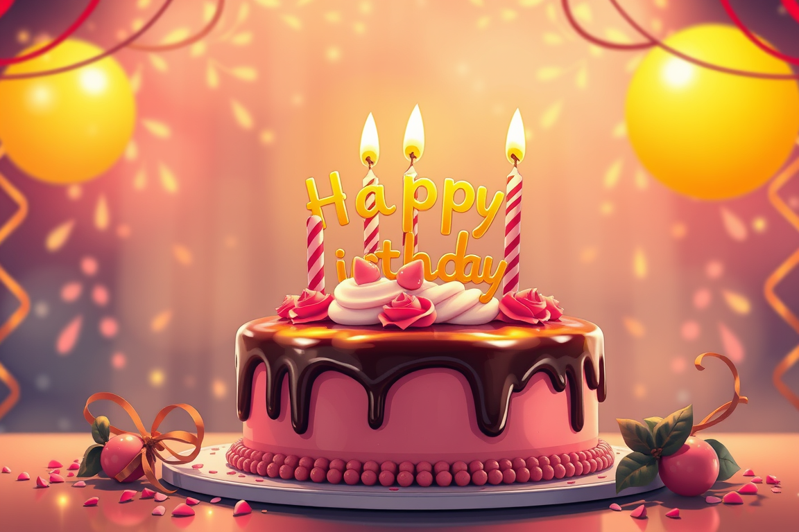 Birthday Cards idea: birthday card design, cheerful festive artwork, space for greeting, An youtube birthday card for SigmaJinJie456 to surprise Loh Li En in PEI HWA inclu