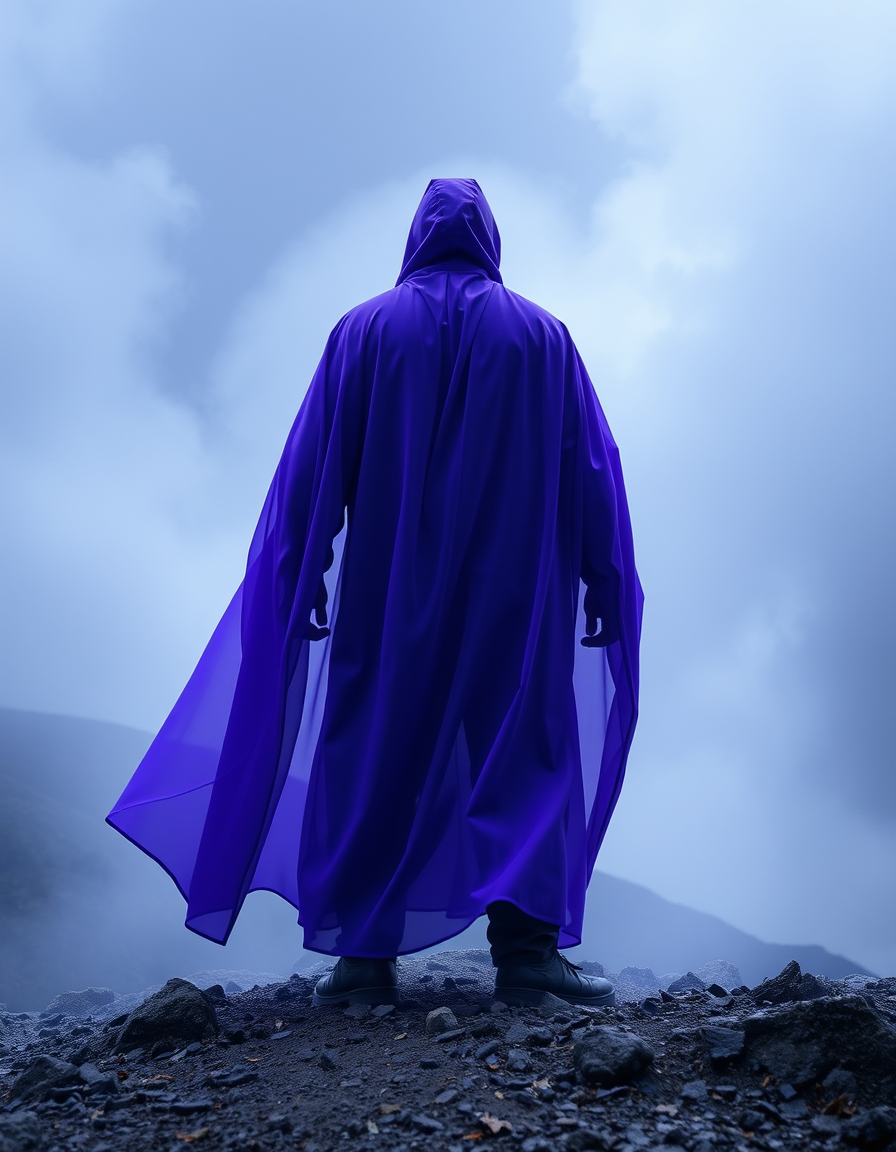 Main painting studio: an invisiblility cloak that is purple