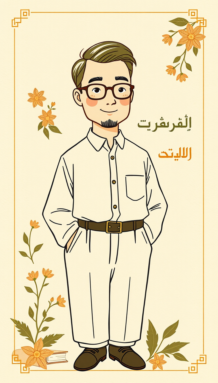 Greeting Cards idea: greeting card design, warm illustration, space for message, Luxury vertical gift card for Monsieur Naserdin, ivory, beige, olive and gold. Warm elegan