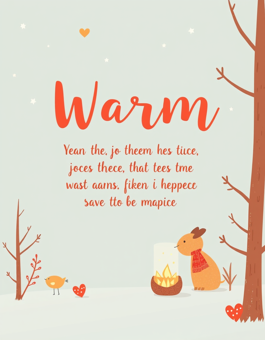 Greeting Cards idea: greeting card design, warm illustration, space for message, 5.5x8.5 card portrait veiw, Bilble verse , printable greeting card