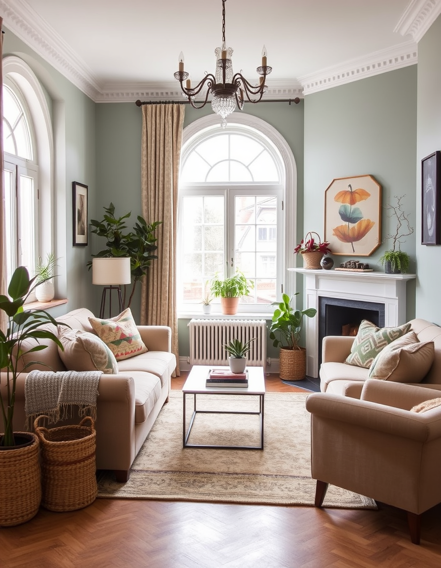 Main painting studio: paint and decorate a small living room with colors that make it feel fresh and clean all year round and yet give a warm and cosy feeling during the au