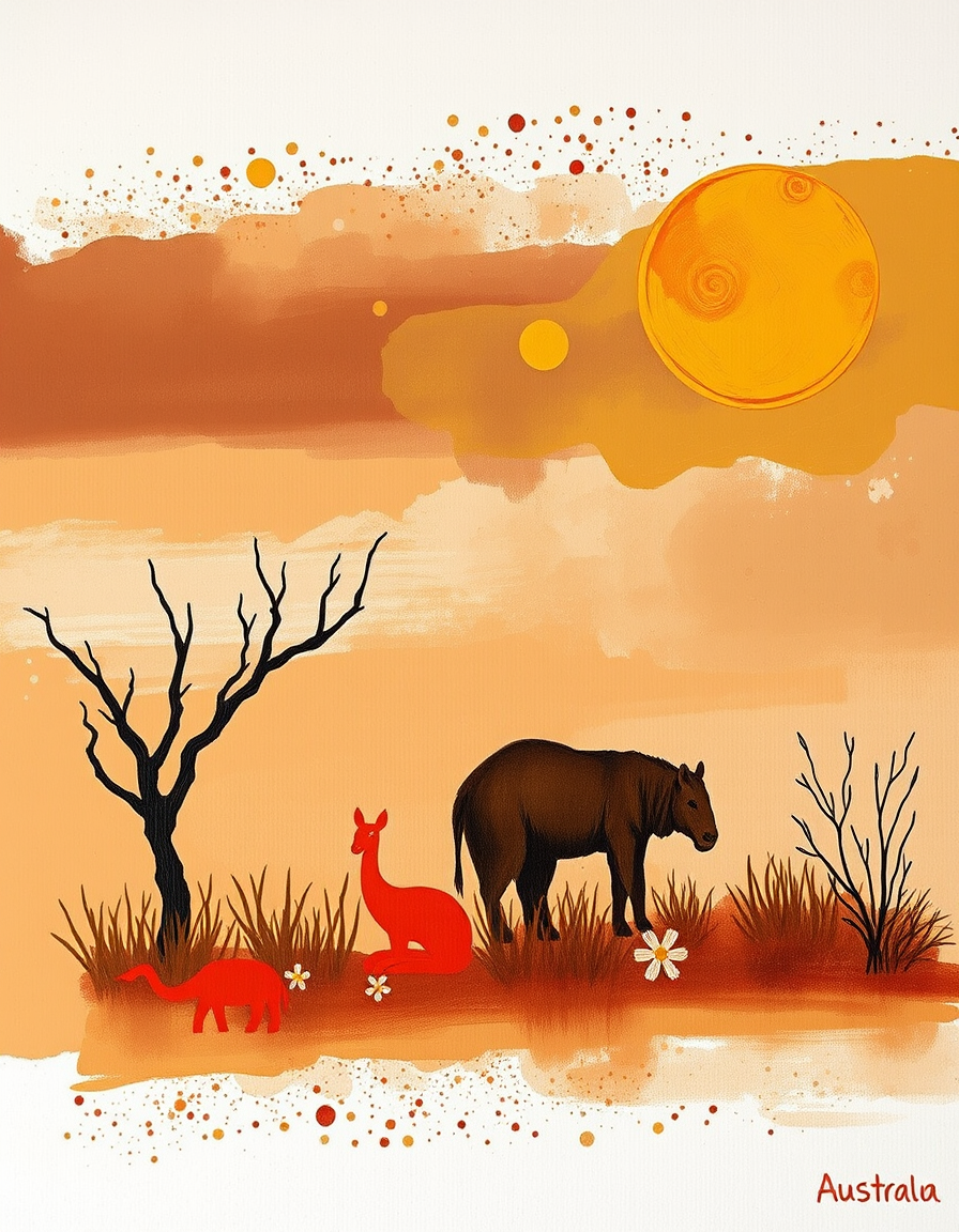 Main painting studio: Create an earthy coloured acrylic painting using dark burgundy, mustard, coffee, tan and caramel colours. Make it a acrylic painting with normal brush