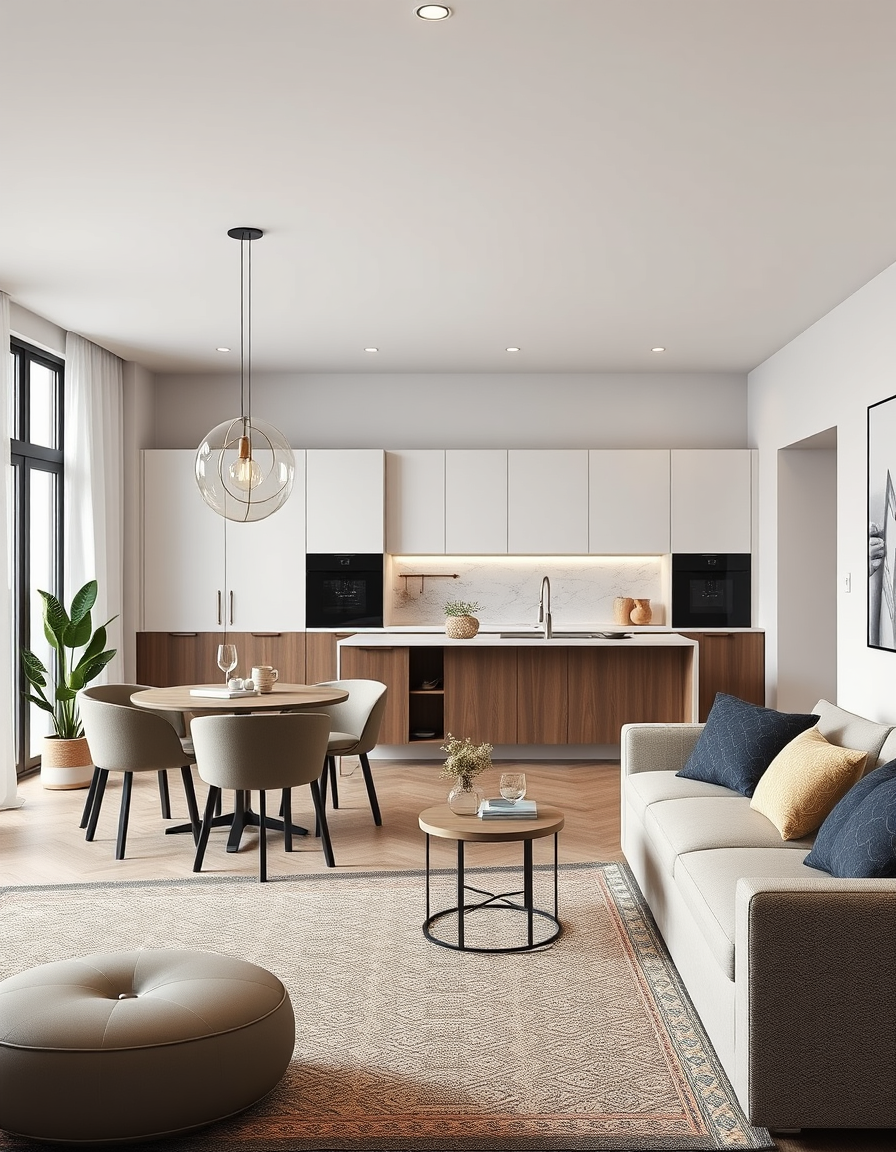 Interior Design idea: AI interior design, cohesive furniture layout decor and lighting, photorealistic interior render, cucina di lusso con isola , interior design visualiz