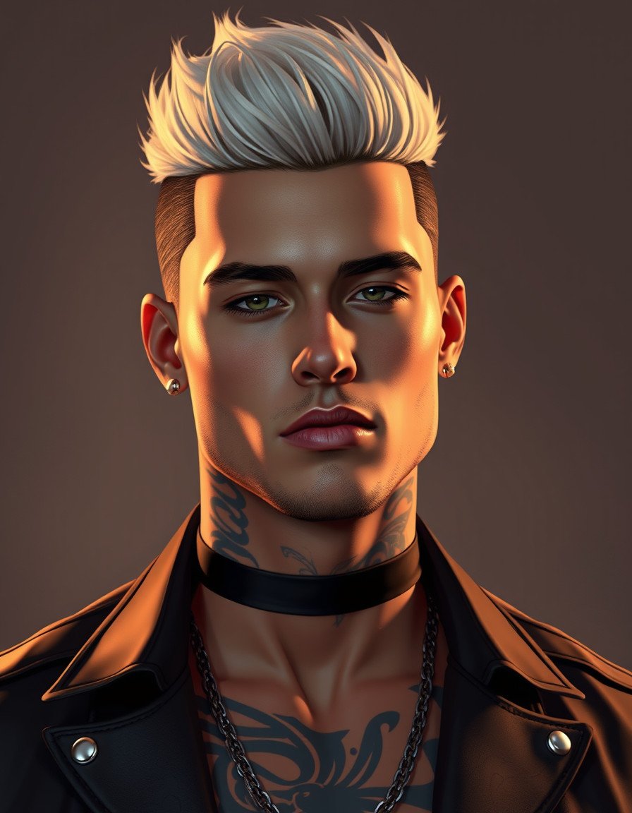 Main painting studio: Transform my IMVU male avatar into a highly detailed, stylized digital painting inspired by luxury Instagram avatar edits. Preserve the exact face, ha