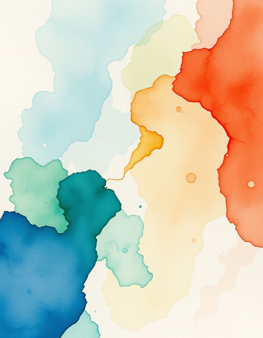 Picture Into Watercolor idea: turn picture into watercolor, transparent washes, paper texture, soft pigment edges, abstract artwork , delicate watercolor painting, luminous color, 