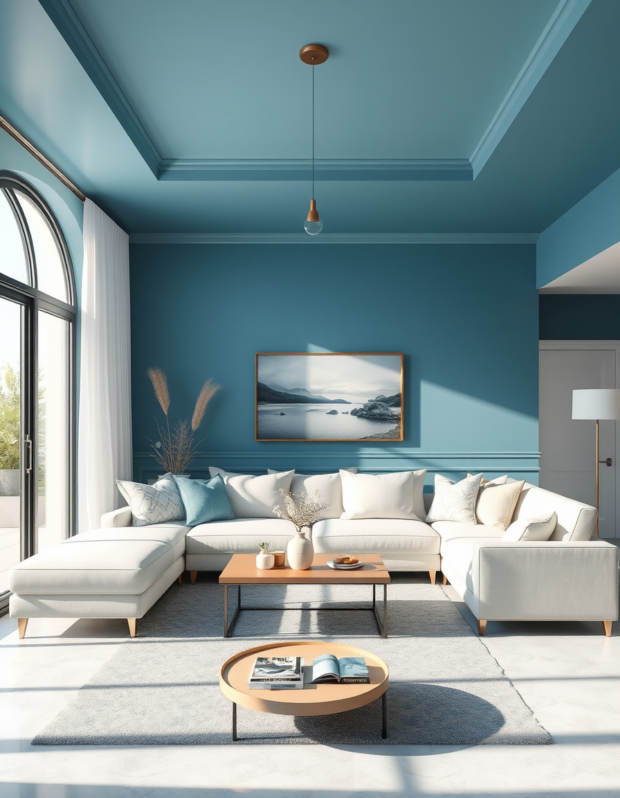 Paint Color idea: room repainted in a new wall color from the photo, accurate paint finish, photorealistic interior render, una sala de estar con paredes pintadas en ar