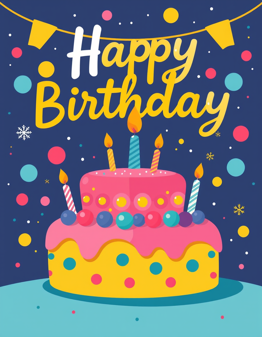 Birthday Cards idea: birthday card design, cheerful festive artwork, space for greeting, birthday , printable birthday card