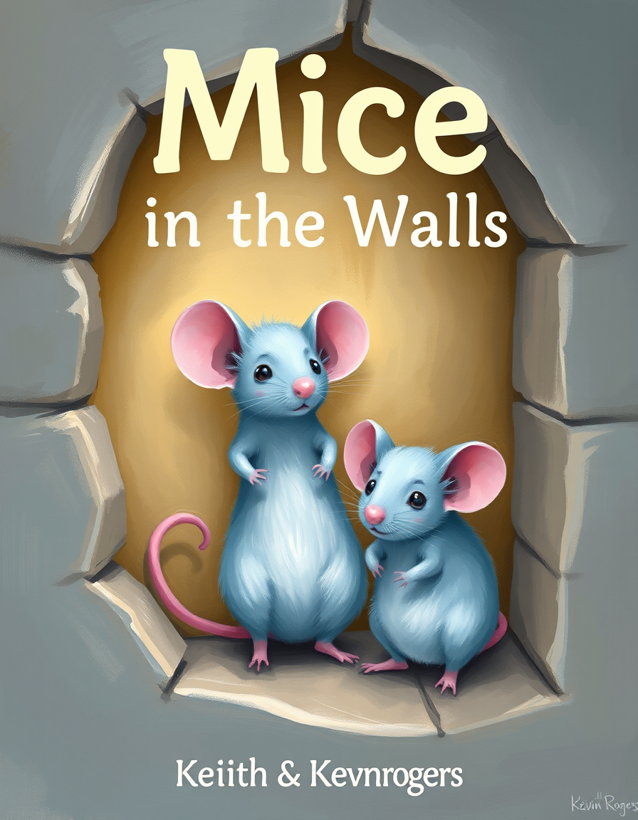 Book Covers idea: cover-ready concept art organized around genre, focal point, and title-safe space, deliberate composition, children's poetry book about Mice / Mouse; 