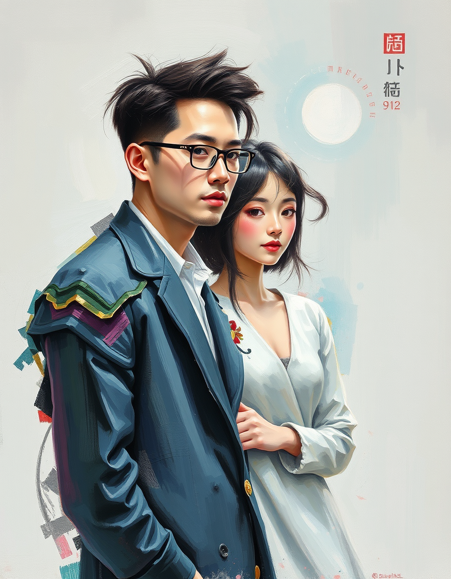 Turn Photo Into Paintings idea: painting from the photo, expressive brushwork, painterly rendering, 인물사진을 부드러운 수채화로 , framed fine-art painting